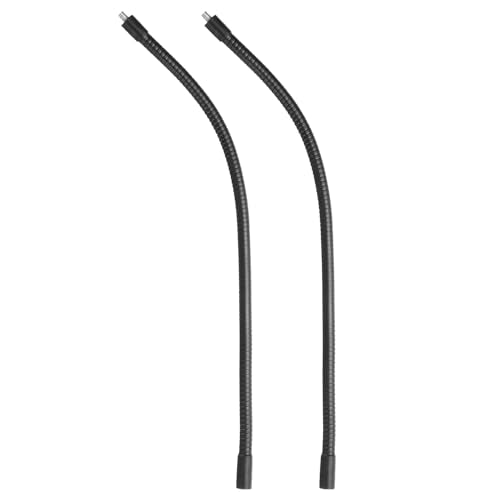 PATIKIL 16" Gooseneck, 2 Pcs 1/4"-20 Female to Male Thread Metal Universal Hose Flexible Arm Gooseneck Tube Extension Holder for Action Camera, Phone, Microphone, Black - size: 16 Inch