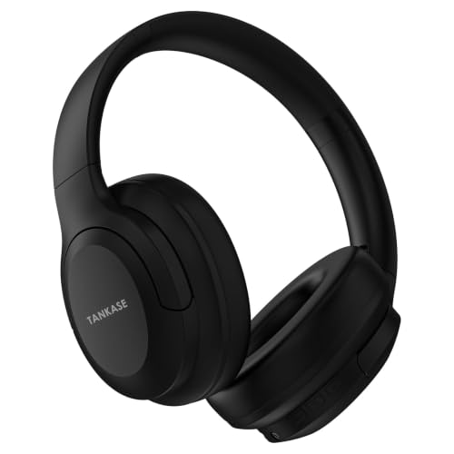 Active Noise Cancelling Headphones, Over-Ear Headphones Dark Black | Wireless Blutooth Headphones with100H Playtime, Built-in Microphone, Lightweight & Foldable, Deep Bass for Work/Gym/Travel - color: Dark Black