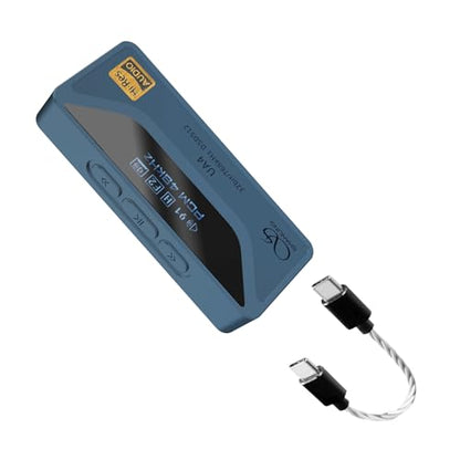 SHANLING UA4 Portable USB DAC/AMP Headphone Amplifier,Support MQA 16X,768kHz DSD512,High Driving Power for Android/iOS/Mac/Windows,dongle Volume Control,3.5/4.4mm up to 237mW@32Ω Output (Blue) - color: Blue