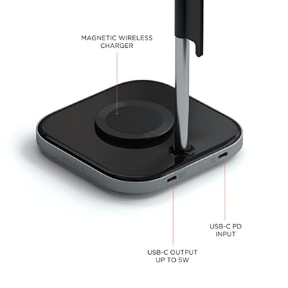 Satechi 2-in-1 Headphone Stand with Magnetic Wireless Charger