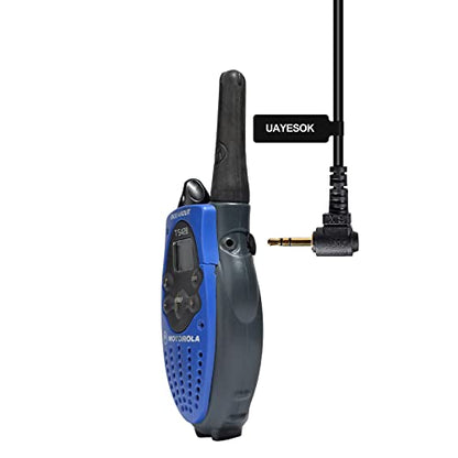 UAYESOK Walkie Talkie Earpiece for Motorola Talkabout Radio, 2 Pack | T200, T200TP, T260, T402, T460, T465, T600, T800, Acoustic Tube Headset with Mic PTT