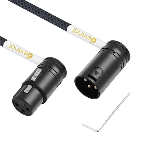 Right Angle XLR Cable, 360 Degree Rotatable Angle Female XLR to 360 Degree Rotatable Angle Male XLR Microphone Mic Cable Cord Adapter 6 FT 2 pcs - color: Angle Male to Angle Female 6FT