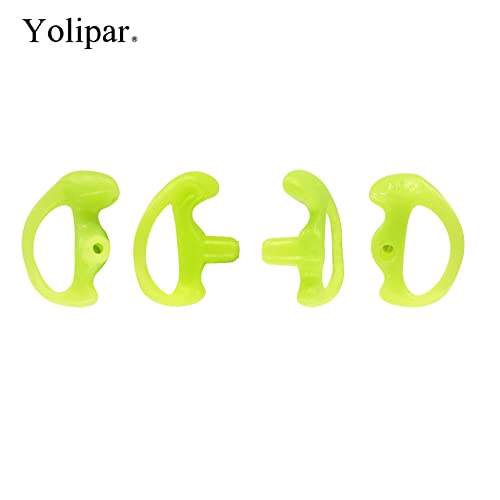 Replacement Soft Silicone Eardud Earmold for Walkie Talkie Audio Kit Air Acoustic Tube Earpiece Headset (Green, Medium(2 Pairs)) - color: Green, size: Medium 2pairs