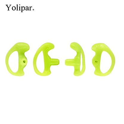 Replacement Soft Silicone Eardud Earmold for Walkie Talkie Audio Kit Air Acoustic Tube Earpiece Headset (Green, Medium(2 Pairs)) - color: Green, size: Medium 2pairs