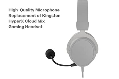 Replacement Game Mic for Kingston HyperX Cloud Mix Gaming Headset on PS4 PS5 Xbox One PC, 3.5mm Detachable Boom Microphone