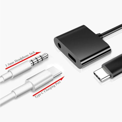 Selna USB C Headphone Adapter Earphone 3.5mm Jack Compatible with iPad Pro 12.9" (3rd/4th/5th/6th Gen), Charger Port Splitter Mic Support Hands-Free Type-C