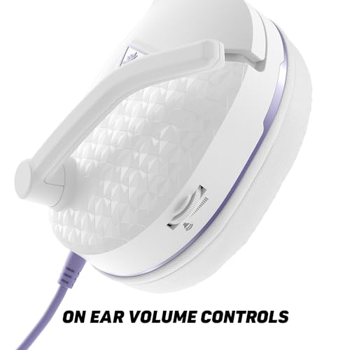 Turtle Beach Recon Spark Wired Multiplatform Gaming Headset, Xbox, PS5, PC | Xbox Series X|S, Xbox One, PlayStation, PS4, PC Splitter, Flip-to-Mute Mic, 40mm Speakers, Memory Foam Cushions, White Purple