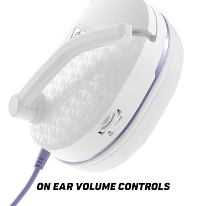 Turtle Beach Recon Spark Wired Multiplatform Gaming Headset, Xbox, PS5, PC | Xbox Series X|S, Xbox One, PlayStation, PS4, PC Splitter, Flip-to-Mute Mic, 40mm Speakers, Memory Foam Cushions, White Purple