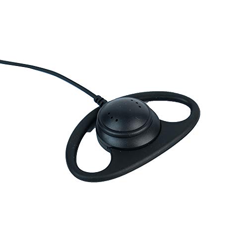 2-Pack D-Shape Earpiece Compatible with Motorola CP200D