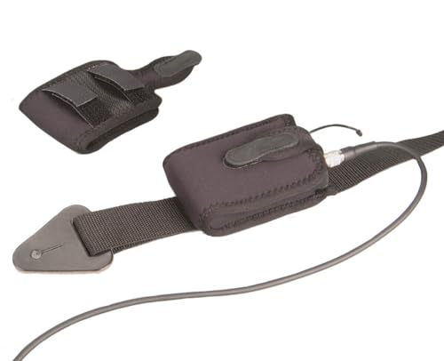 Neotech Wireless Transmitter Pouch – Neoprene Bodypack Holder with Elastic Strap | Fits Wireless Mic Packs & IEM Receivers | Black – Made in USA
