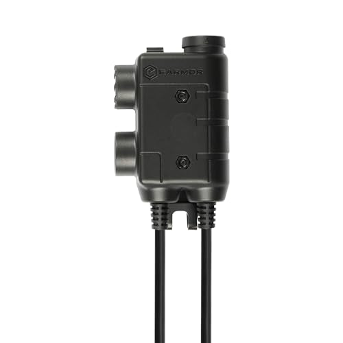 EARMOR Tactical Headsets PTT Dual Push-to-Talk PTT Nexus 7.00 Plug for Kenwood/Baofeng radios - style: M56 DUAL PTT