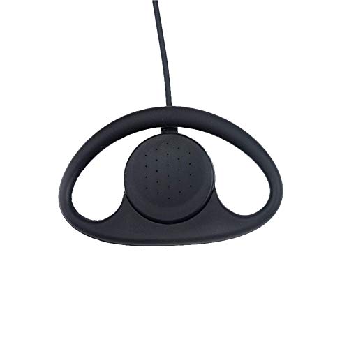 Earpiece Surveillance Kit Compatible with BaoFeng, BTECH, Kenwood Walkie Talkie with PTT Mic Headset Accessories (D-Shaped*2) - style: D-shaped*2