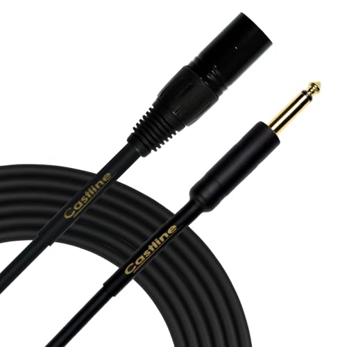 Castline Gold XLR Male to 1/4" TS Patch Cable Mogami Neglex 2549 (2 Ft) - size: 2 Ft