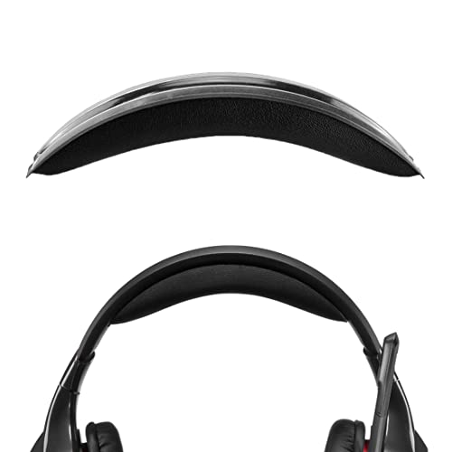 Geekria Protein Leather Headband Pad Compatible with Logitech G930, G430, F450 Headphones, Replacement Band Repair Part (Black) - color: Black