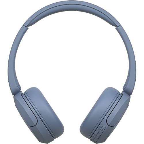 Sony WH-CH520 Best Wireless Bluetooth On-Ear Headphones with Microphone for Calls and Voice Control, Up to 50 Hours Battery Life with Quick Charge Function, Includes USB-C Charging Cable - Blue - color: Blue