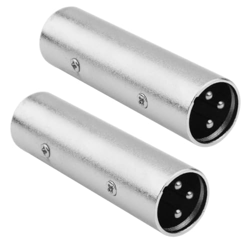 XLR Male Adapter, 3 Pin XLR Male to Male Microphone Cable Adapter - 2 Pack - style: XLR Male to Male Adapter