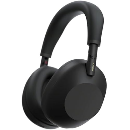 Sony WH-1000XM6/B Best Wireless Noise Canceling Headphones Black Bundle with Deco Gear Wood Headphone Display Stand Secure Tabletop Holder/Gaming Headset Hanger - color: Black