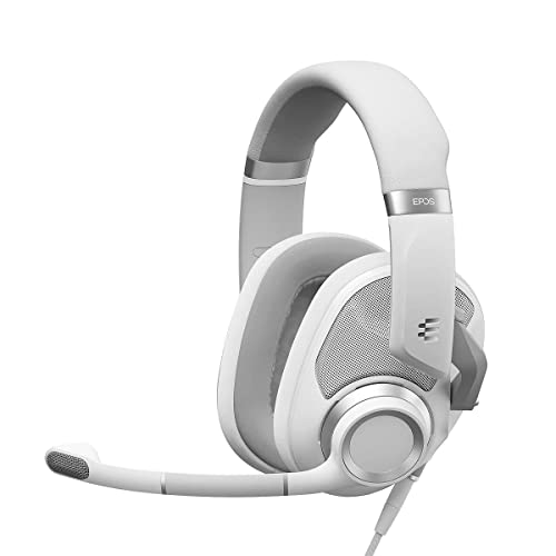EPOS H6Pro - Open Acoustic Gaming Headset with Mic - Lightweight Headband - Comfortable & Durable Design - Xbox - PS4 - PS5 - PC/Windows Headset - Gaming Accessories (White) - color: White