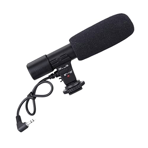 Hemoton Professional Interview Microphone for DSLR Cameras Wide Compatibility Stereo High-Sensitivity Recording Mic for Video Filmmaking and Live Streaming Voice Capture