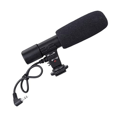 Hemoton Professional Interview Microphone for DSLR Cameras Wide Compatibility Stereo High-Sensitivity Recording Mic for Video Filmmaking and Live Streaming Voice Capture