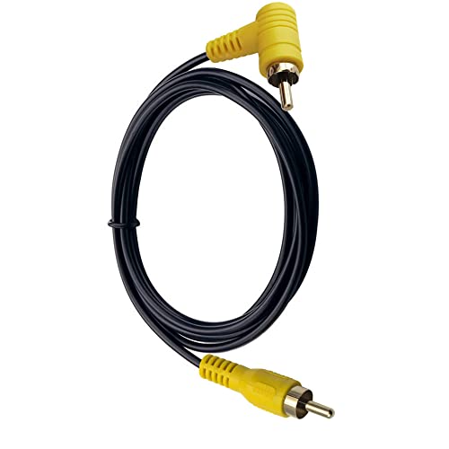 RCA Audio Cable Gold-Plated Elbow RCA line Lotus Male and Male Extension Lotus AV Video Cable Projector Cable Audio Cable (1.5m/5ft RCA Straight to Bend) - color: 1.5m RCA male straight to male bend