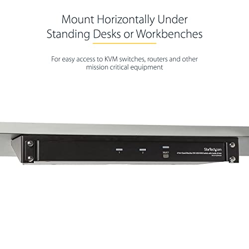 StarTech 1U Vertical Wall-Mount Patch Panel Rack, 125lb, TAA (RK119WALLV) | EIA-310 and REACH compliant, Ships assembled, 6 wood screws, 4 M5 cage nuts and screws, Any depth - size: 1U