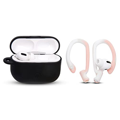 WC HookZ - Patented Upgraded Over Ear Hooks for AirPods Pro 1, 2 & AirPods 1, 2 & 3- Two Size Pairs Included in Package, Unique Left & Right Hook, Made by Wicked Cushions | Pink Marble - color: Pink Marble