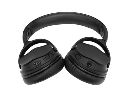 Monoprice Wireless Over Ear Headphones - Active Noise Cancelling (ANC) Bluetooth 5.0, Extended Playtime, Qualcomm aptX Audio, 40mm Drivers, Black