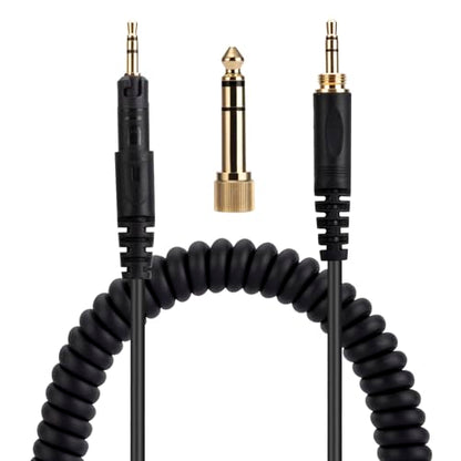 UNCLE LIGHT HD518 HD558 HD598 HD599 HD579 Replacement Audio Cable, Compatible with Sennheiser Headphones, 3.5mm (6.35mm) to 2.5mm Male Stereo Jack Cord, Coiled Cable, 4.6 Ft (1.4 Meters), Black