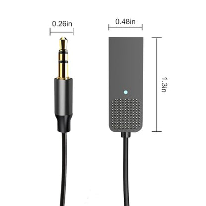 Aux Bluetooth Adapter 5.3 with Built-in Microphone Receiver ﻿ - size: T07