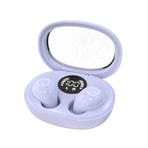 Mini Invisible Sleep Wireless Bluetooth Headphones,Mini Invisible Silicone Sleep Earbuds for Side Sleepers,Invisible Headphones, Bluetooth Headset, for Music, Work, Study (Purple) - color: Purple