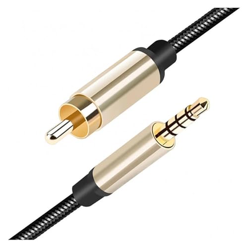 Digital Coaxial Audio Cable 3.5mm Ja-ck HiFi DTS R/CA to R/CA Male Coaxial Cable Gold-Plated Stereo HiFi Home Theater Compatible with The Amplifier(1M)