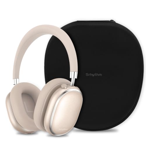 Srhythm NiceComfort 95 Adaptive Noise Cancelling Headphones Wireless | Bluetooth with Spatial Audio,Transparency,ENC,HD Sound,Low Latency for Gaming,Slim Headphones Lightweight - color: Champagne Gold