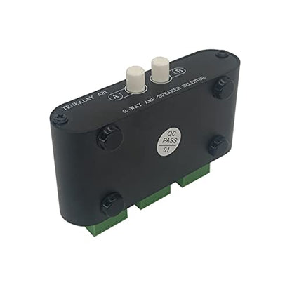 2-Way Stereo Amplifier Speaker Selector, AB Speaker Switch 2 Zone Distribution, Amp Switcher Box, SPK Controller A21 - color: 2 WAY AMP Switcher A21