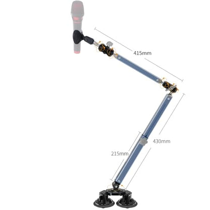 Microphone Boom Arm 360° Rotatable Foldable Adjustable Desk Mic Stand Desk Mount Sturdy Aluminum Alloy for Podcast Video Gaming Meeting Studio - size: Suction Cup
