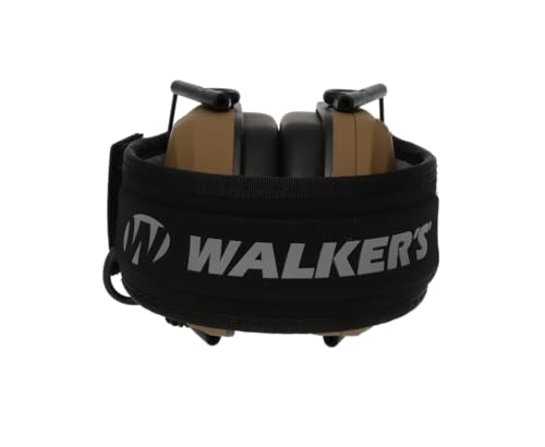 Walker's Razor Slim Electronic Muff - color: Patriot - Battle Brown, size: One Size (4-Pack)