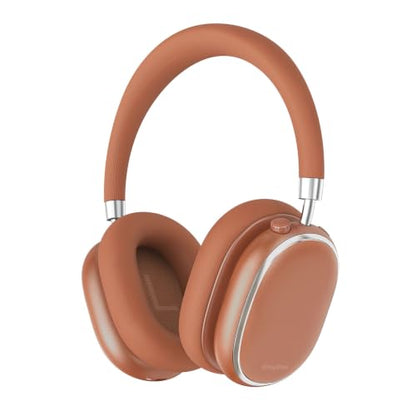 Srhythm NiceComfort 95 Adaptive Noise Cancelling Headphones Wireless | Bluetooth with Spatial Audio,Transparency,ENC,HD Sound,Low Latency for Gaming,Slim Headphones Lightweight - color: Rose Orange