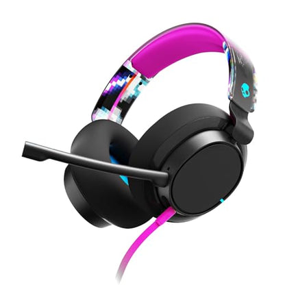 Skullcandy SLYR Pro Multi-Platform Wired Gaming Headset, Removable Mic, Lightweight Design, Ultra-Soft Memory Foam Ear Cushions, Mute and Volume Controls, PC, Xbox, PlayStation - Black Digi-Hype - color: Black Digi-Hype, style: SLYR Pro