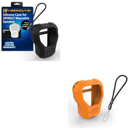 CYBERGUYS 2-Pack Silicone Case for DEWALT Speaker, Orange & Black