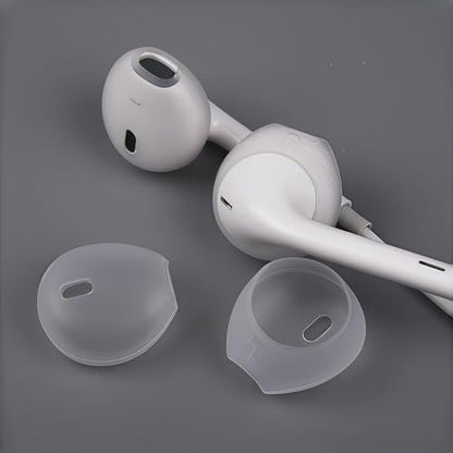 Ear Gel for iPhone EarPods, Anti-Slip Silicone Soft Replacement Sport Earbud Tips, 4 Pairs Ear Buds Covers Compatible with iPhone 7/6s/6 Plus/5s/5c/SE, Protective Ear Cover Tips for Wired Earphones