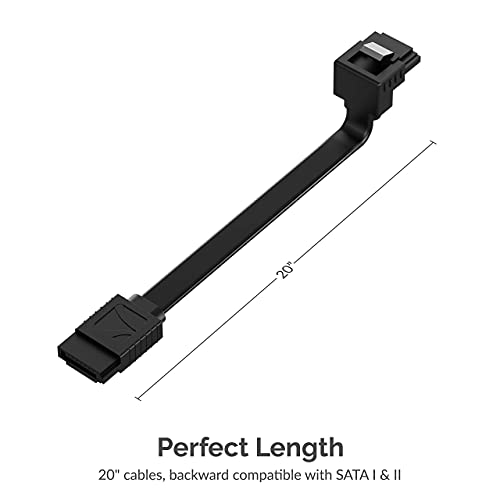 SABRENT USB 3.0 to SSD / 2.5-Inch SATA I/II/IIIHard Drive Adapter + 3 Pack - 20-Inch SATA III (6 Gbit/s) Right Angle Data Cable with Locking Latch