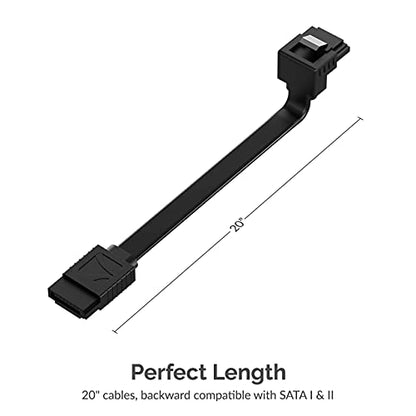 SABRENT USB 3.0 to SSD / 2.5-Inch SATA I/II/IIIHard Drive Adapter + 3 Pack - 20-Inch SATA III (6 Gbit/s) Right Angle Data Cable with Locking Latch