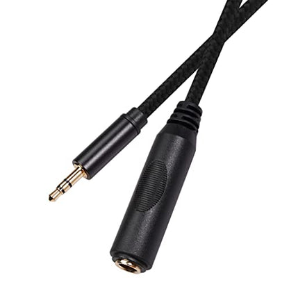 Smithok 2 Pack 3.5mm to 1/4 inch Female Headphone Adapter, Quarter 1/4 inch 6.35mm Stereo Female Jack to 1/8 inch 3.5mm Male Audio Adapter for Headphone, Amplifiers, Guitar, Amp etc.- 12inch/30cm - style: male to female