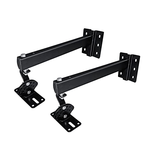 Entertainment Center Shelves Lengthened and Thickened Speaker Wall Mount Bracket Can Be Rotated And Can Be Adjusted To Tilt The Speaker Mounting Bracket Suitable for DVD players, cable boxes ( Color : - color: Brass