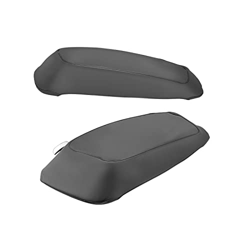 Mofun PU Leather Saddlebag Speaker Lid Covers Fit for Touring 2014-2023 | Fit for Harley Touring Road King Street Electra Road Glide 2014-2023 - size: 2014-2023 Patternless Style