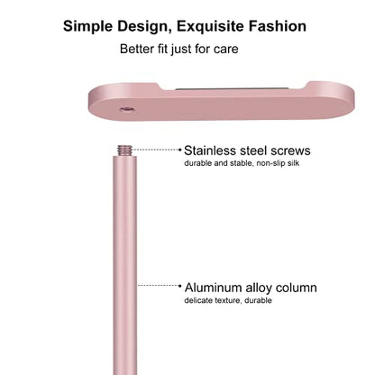Headphone Stand Aluminum, Headset Holder with Solid Metal Base for Desk, Compatible with Most Headphones (Rose Gold) - color: Rose Gold