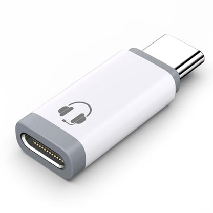 USB C to Lightning Audio Adapter, USB C Male to Female Lightning Headphone Audio Adapter Compatible with iPhone 16/16Pro/15/15Pro, iPad Pro, iPad Air 6/5, MacBook, Galaxy S24(Audio Only, No Charge) - color: White