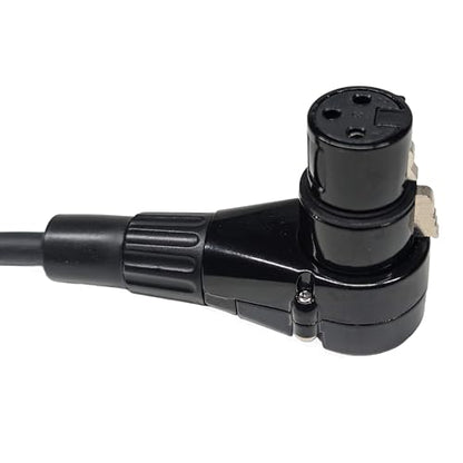 Right Angle Female XLR to Straight Male XLR Plug Cable, 3-Pin to 3-Pin, 2 Pack, 1Ft - size: Right Angle Female 1-Feet