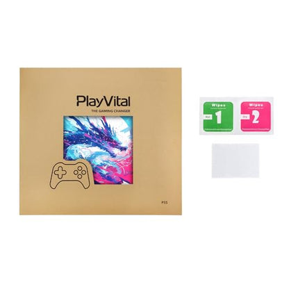 PlayVital Full Set Skin Sticker for ps5 Slim Console Disc Edition (The New Smaller Design), Vinyl Skin Decal Cover for ps5 Controller & Headset & Charging Station - Neon Dragoon - color: Neon Dragoon