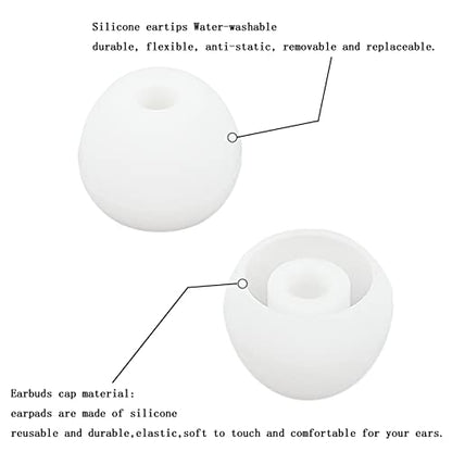 Replacement Silicone Ear Tips Earbuds Buds Set Compatible with Powerbeats Pro Beats Wireless Earphone Headphones,4 Pairs（White） - color: White